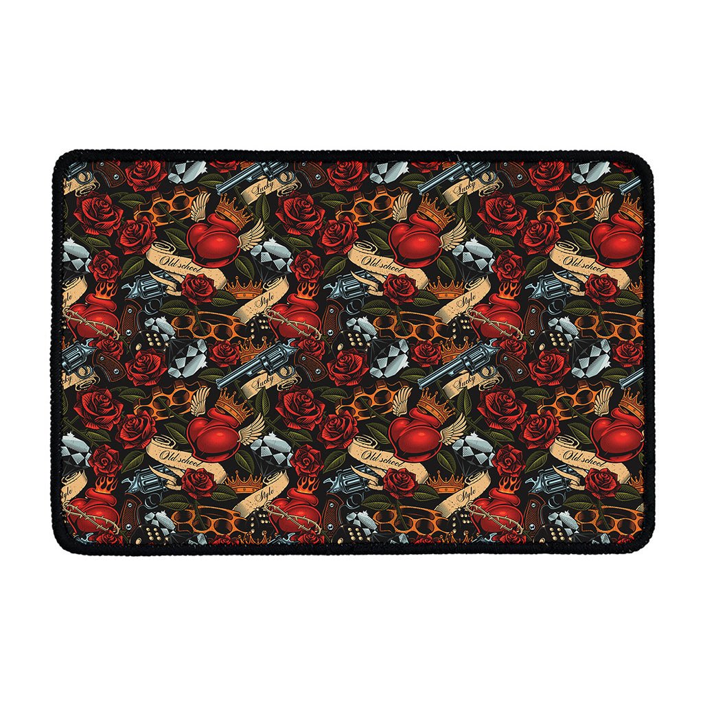 Old School Tattoo Print Kitchen Mat