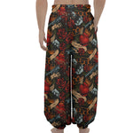 Old School Tattoo Print Lantern Pants