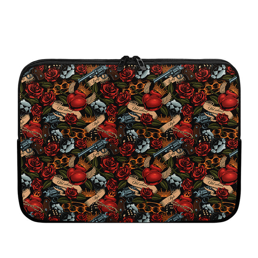 Old School Tattoo Print Laptop Sleeve