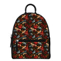 Old School Tattoo Print Leather Backpack