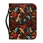 Old School Tattoo Print Leather Bible Cover
