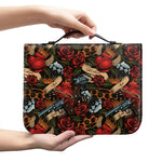 Old School Tattoo Print Leather Bible Cover