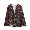 Old School Tattoo Print Long Sleeve Short Coat
