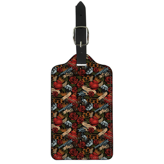 Old School Tattoo Print Luggage Tag