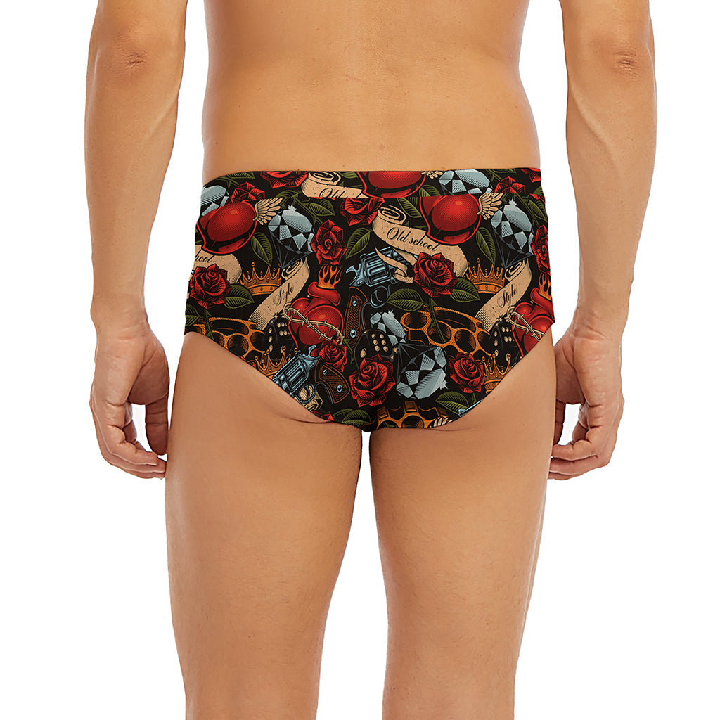 Old School Tattoo Print Men's Briefs