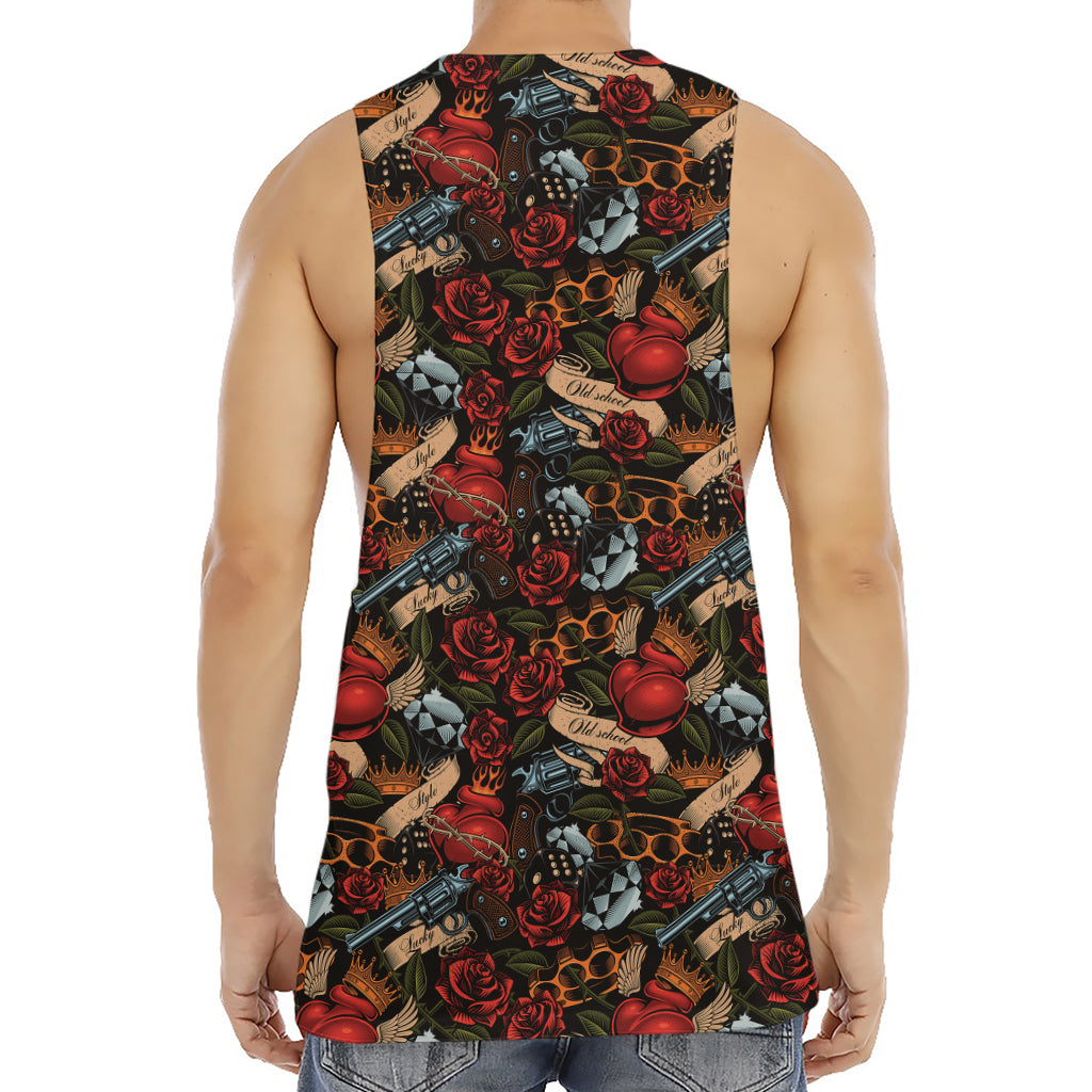 Old School Tattoo Print Men's Muscle Tank Top