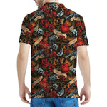 Old School Tattoo Print Men's Polo Shirt