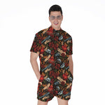 Old School Tattoo Print Men's Rompers