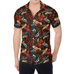 Old School Tattoo Print Men's Shirt