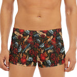 Old School Tattoo Print Men's Short Boxer Briefs