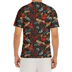 Old School Tattoo Print Men's Short Sleeve Rash Guard