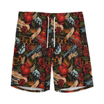 Old School Tattoo Print Men's Sports Shorts