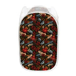 Old School Tattoo Print Mesh Laundry Hamper