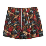 Old School Tattoo Print Mesh Shorts