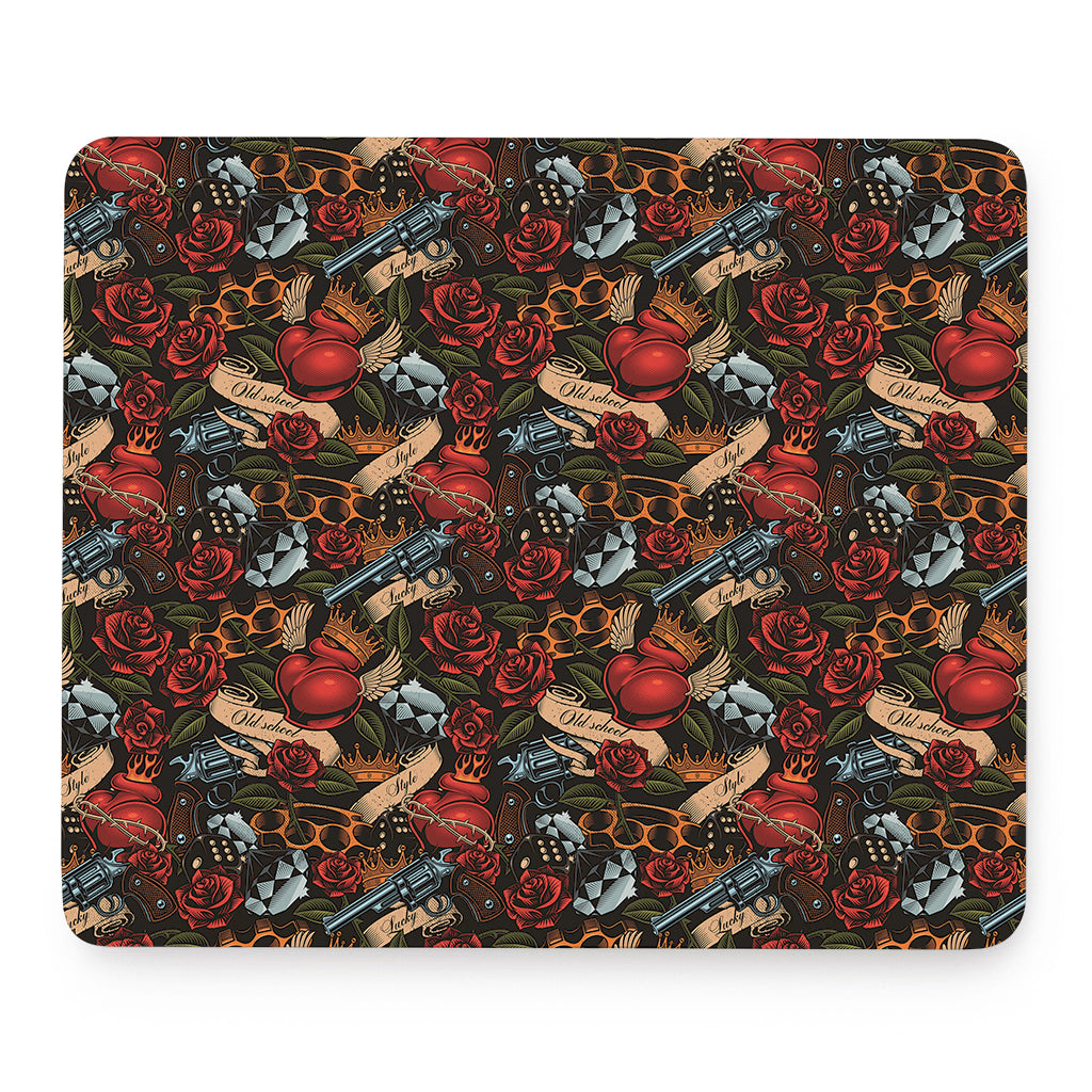 Old School Tattoo Print Mouse Pad