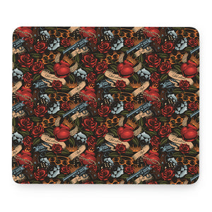 Old School Tattoo Print Mouse Pad