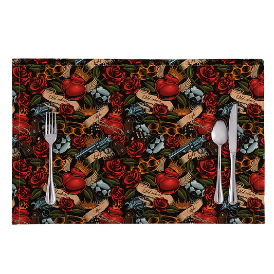 Old School Tattoo Print Placemat