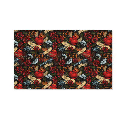 Old School Tattoo Print Polyester Flag