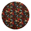 Old School Tattoo Print Round Blanket