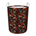 Old School Tattoo Print Round Laundry Basket