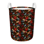 Old School Tattoo Print Round Laundry Basket