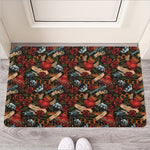 Old School Tattoo Print Rubber Doormat