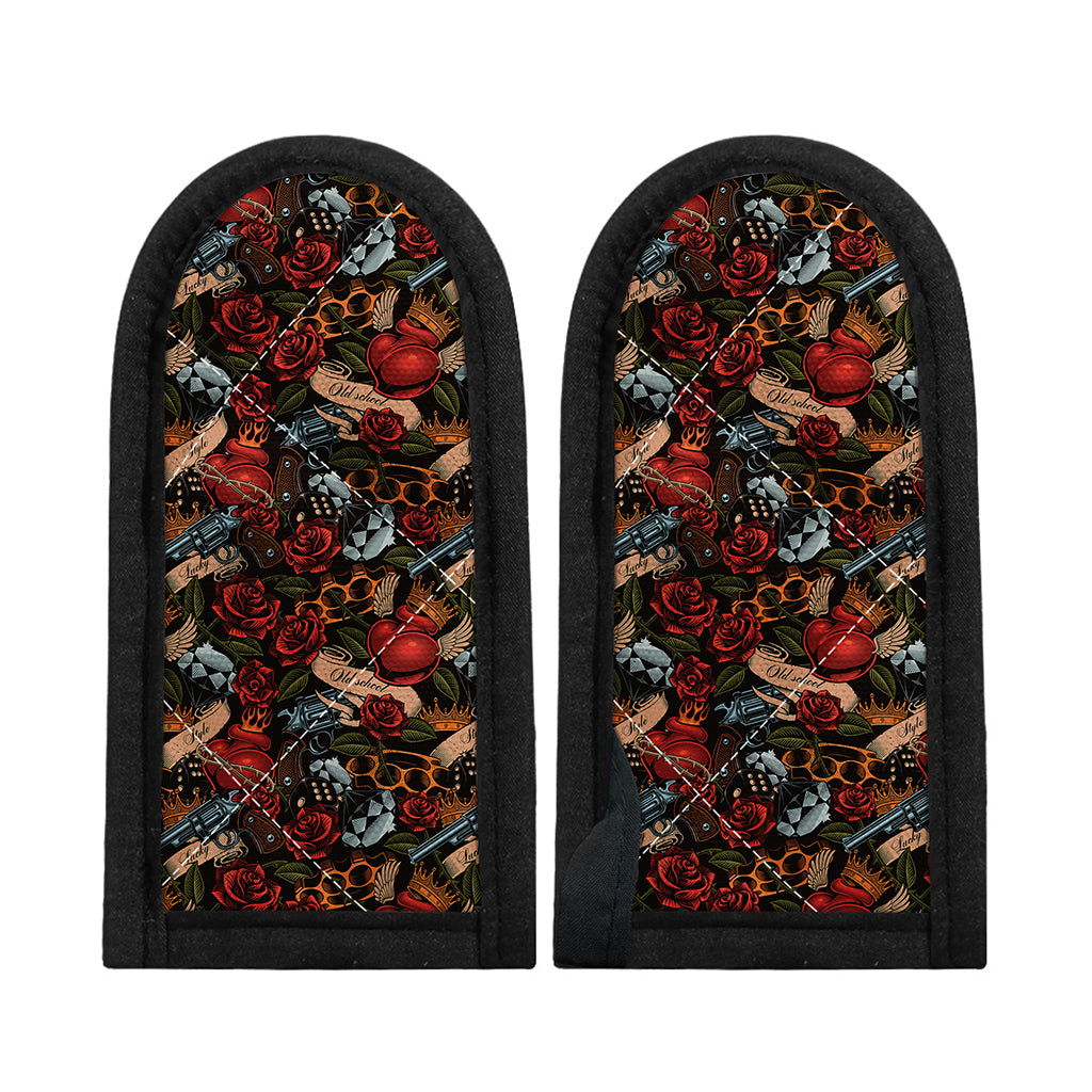 Old School Tattoo Print Skillet Handle Cover