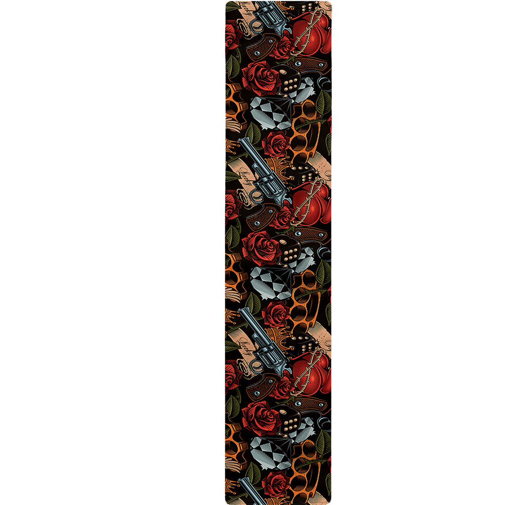 Old School Tattoo Print Table Runner