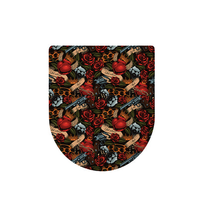 Old School Tattoo Print Toilet Lid Cover