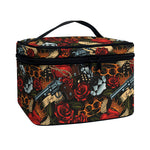 Old School Tattoo Print Travel Makeup Bag