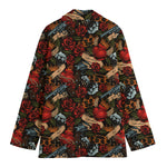 Old School Tattoo Print Women's Blazer