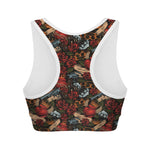 Old School Tattoo Print Women's Sports Bra