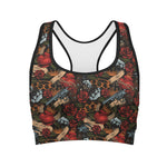 Old School Tattoo Print Women's Sports Bra