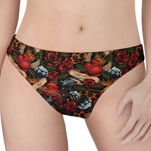 Old School Tattoo Print Women's Thong