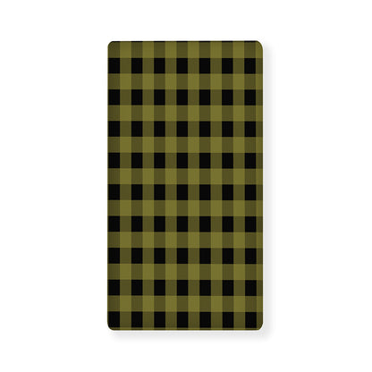 Olive Green Buffalo Check Pattern Print Baby Crib Sheet