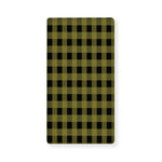 Olive Green Buffalo Check Pattern Print Baby Crib Sheet