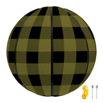 Olive Green Buffalo Check Pattern Print Basketball