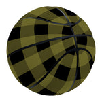 Olive Green Buffalo Check Pattern Print Basketball
