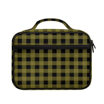 Olive Green Buffalo Check Pattern Print Briefcase Bible Bag