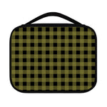 Olive Green Buffalo Check Pattern Print Classic Bible Case