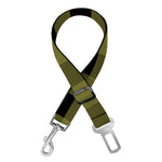 Olive Green Buffalo Check Pattern Print Dog Seat Belt