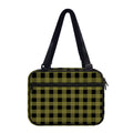 Olive Green Buffalo Check Pattern Print Double Strap Bible Bag