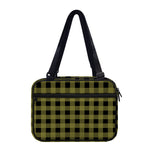 Olive Green Buffalo Check Pattern Print Double Strap Bible Bag
