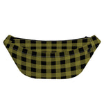 Olive Green Buffalo Check Pattern Print Fanny Pack