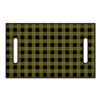 Olive Green Buffalo Check Pattern Print Golf Cart Seat Cover