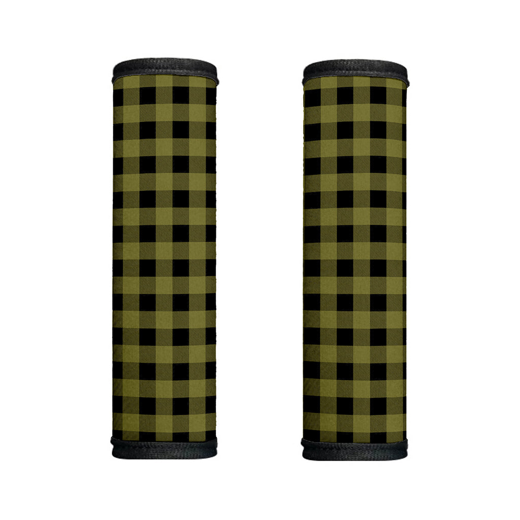 Olive Green Buffalo Check Pattern Print Handle Covers
