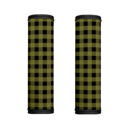 Olive Green Buffalo Check Pattern Print Handle Covers