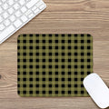 Olive Green Buffalo Check Pattern Print Mouse Pad