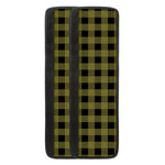 Olive Green Buffalo Check Pattern Print Refrigerator Handle Covers