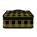 Olive Green Buffalo Check Pattern Print Small Lunch Bag